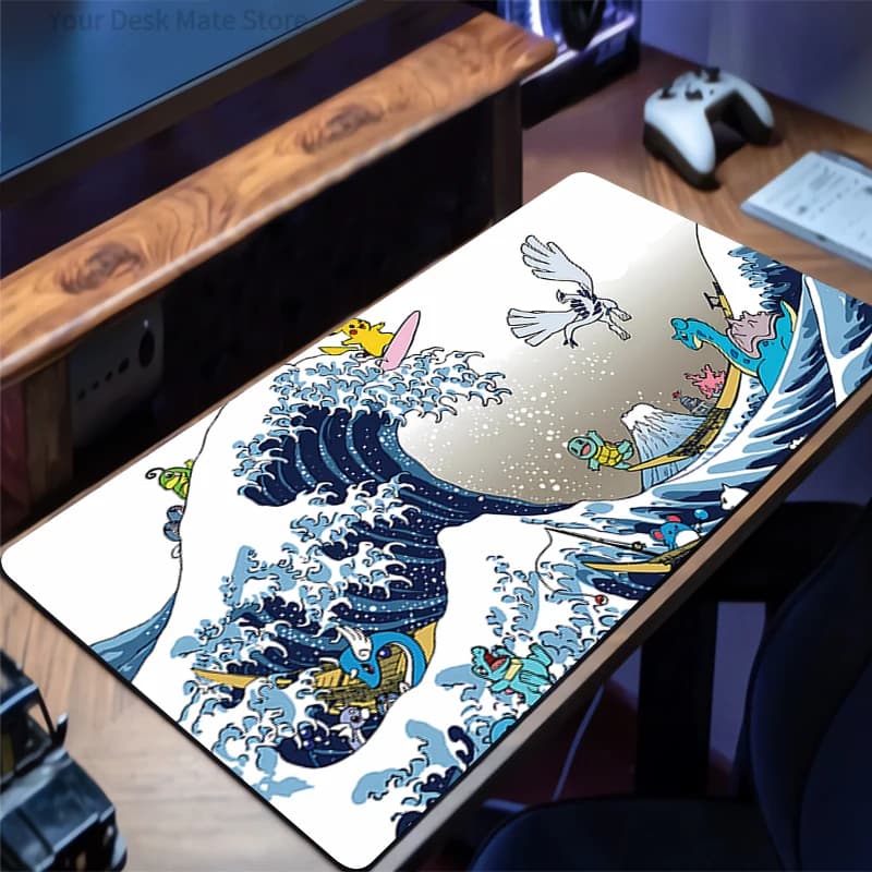 Tappetino da scrivania, accessori per scrivania, tappetino per laptop, P-Pokemons, P-Pikachus, tappetino per mouse da gaming, tappetino per mouse, tappetini per mouse da ufficio
