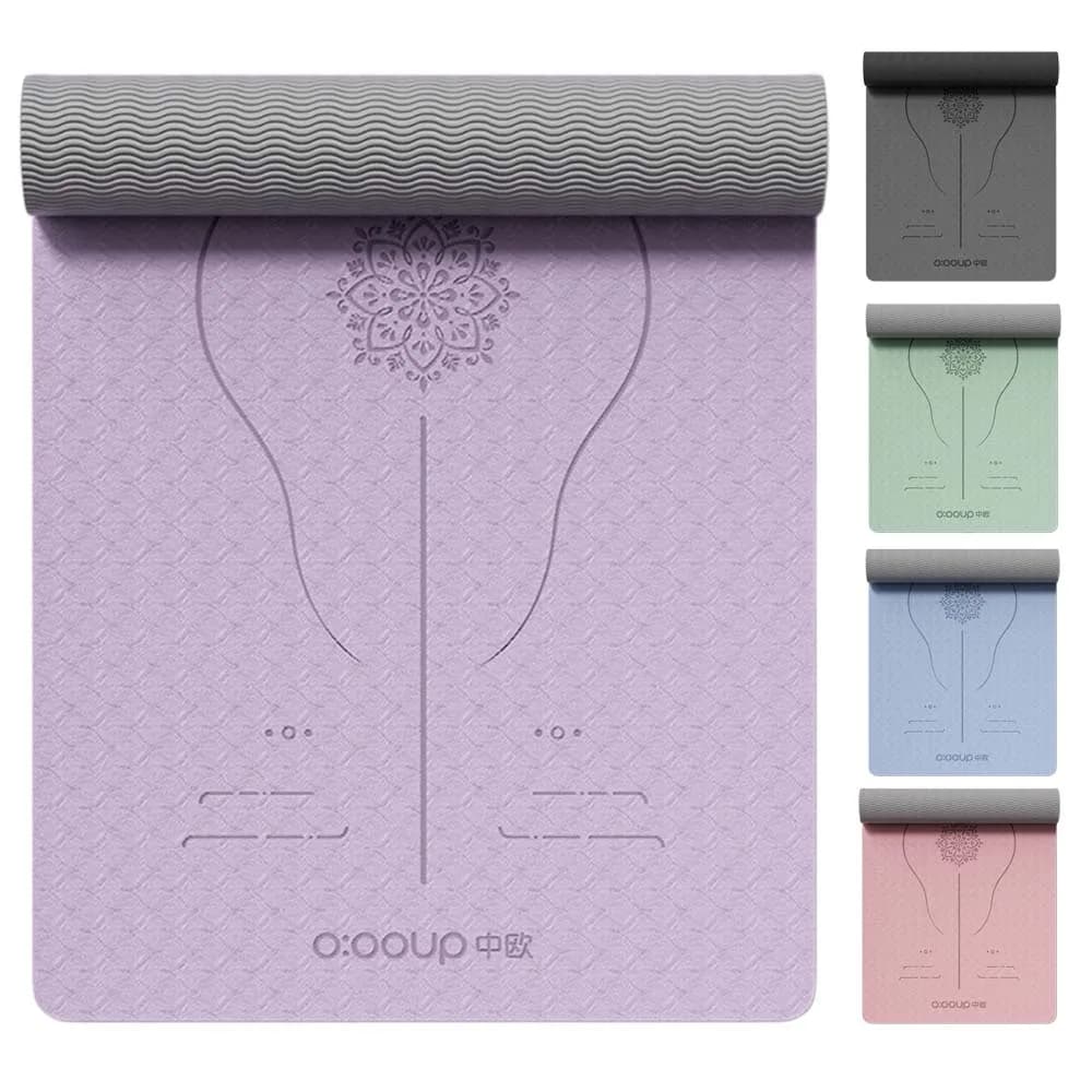 Dual Side Anti-slip Yoga Mat Pilates Fitness Mat TPE MATS Shock-absorbing 10mm Thickness Exercise Mat for Gym Home FloorWorkouts