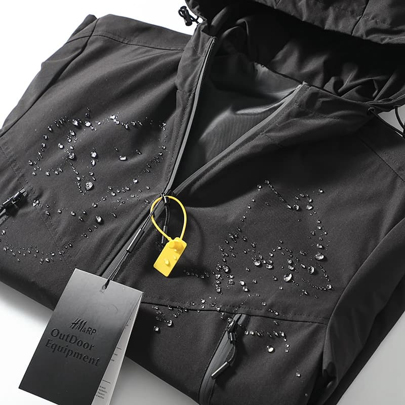 Hardshell Jacket for Men Outdoor Fashion Leisure Mountaineering Birds Pressure Glue Process Waterproof Hooded Hardshell Jacket