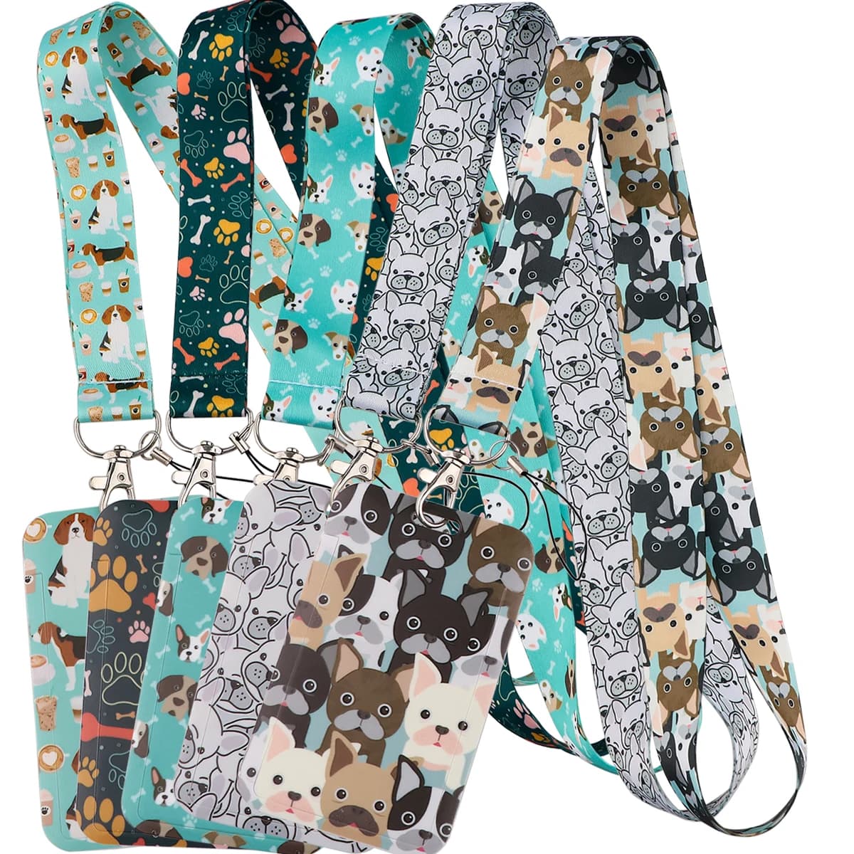 Pet Dog Cute Animals cordini Card Neck Strap cordini ID Badge Holder portachiavi Hang Rope portachiavi accessori regali