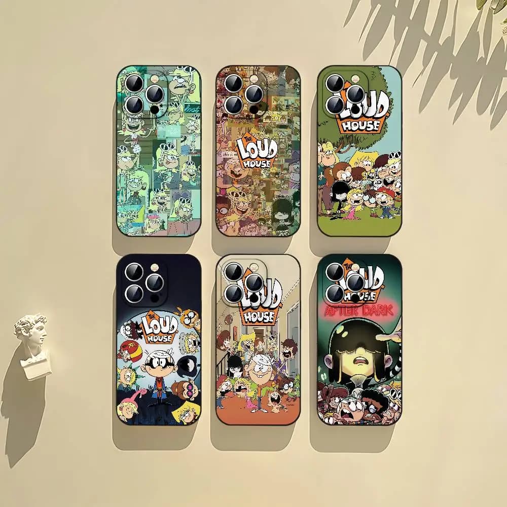 Anime The L-Loud H-House Phone Case Black That Fits For IPhone 17,16,15,11,13,14 Pro Max,Plus,X,Xr,Xs Max,13Mini