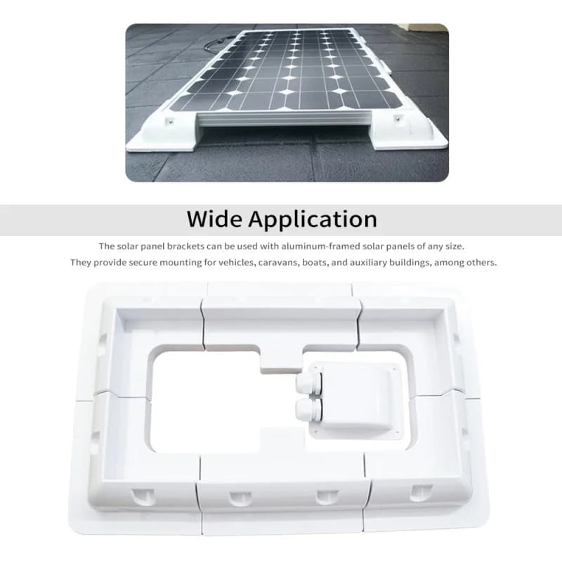 Solar Panel Mounting Brackets 7 pcs Solar Panel Mounting Kit ABS for Motorhome caravans garage sheds ABS plastic bridges