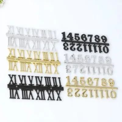 Set di 6 Numeri per Orologio da Parete, Accessori per Riparazione Orologi, Kit di Numeri Romani Fai-da-Te