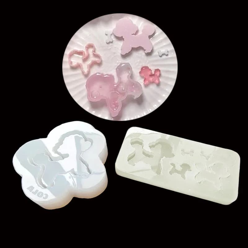 DIY Epoxy Resin Mold Dog Silicone Shaker Mold Jewelry Tools Jewelry Molds