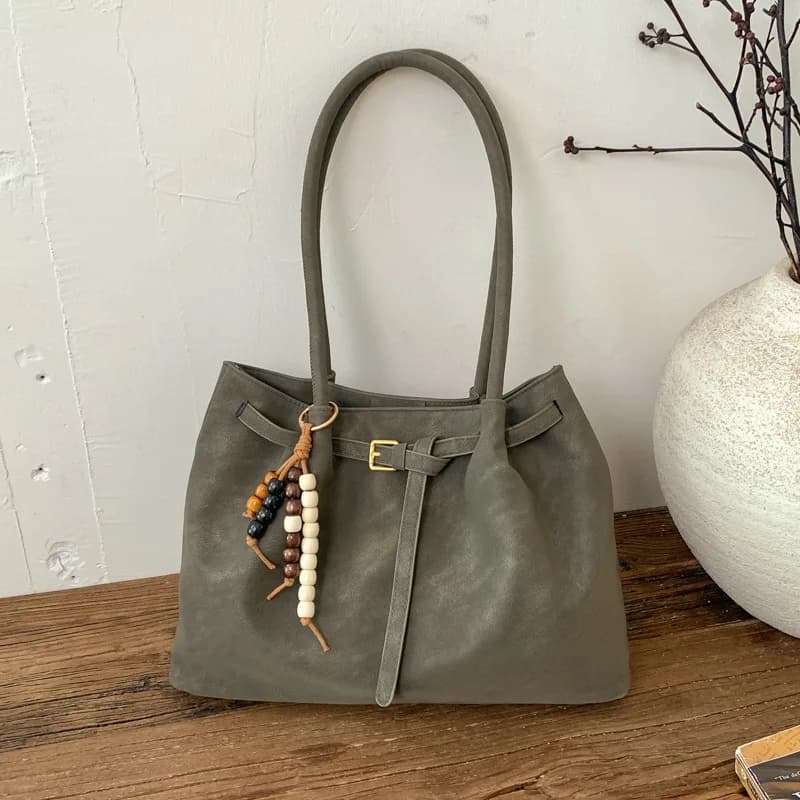 New Women Simple Shoulder Bag Fashion Casual Comfortable and Versatile Texture Crossbody Handle Bag Retro Suede Commuting Bag