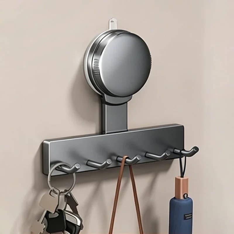 Gancio da cucina a ventosa senza foratura, portaoggetti multifunzionale per armadi e guardaroba, organizer porta tazze da cucina senza foratura