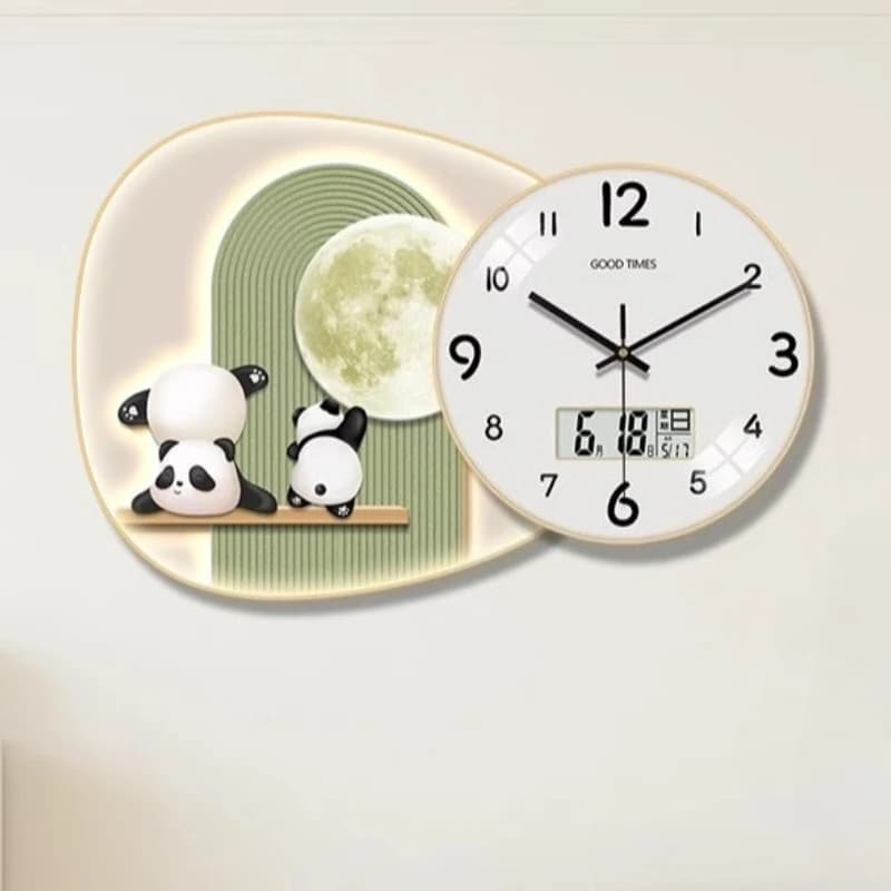 New Model 2025 Creative Style Cream Wall Clock, Silent Digital Quartz Clock for Restaurant, Wall Clock for Corridor, Home Decoration