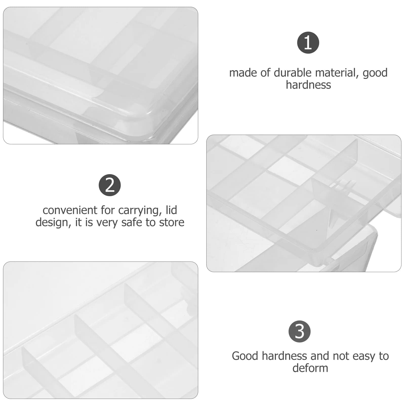 Plastic fishing equipment boxes for storing baits, arrange double waterproof compartment