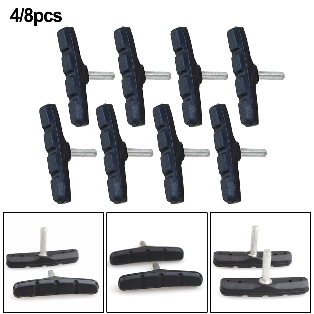 4 pz/8 pz Pastiglie Freno Bici 70MM Kit Freni Bici da Corsa e Mountain Bike Blocchi in Gomma a V con Dado Esagonale e Strumenti di Regolazione