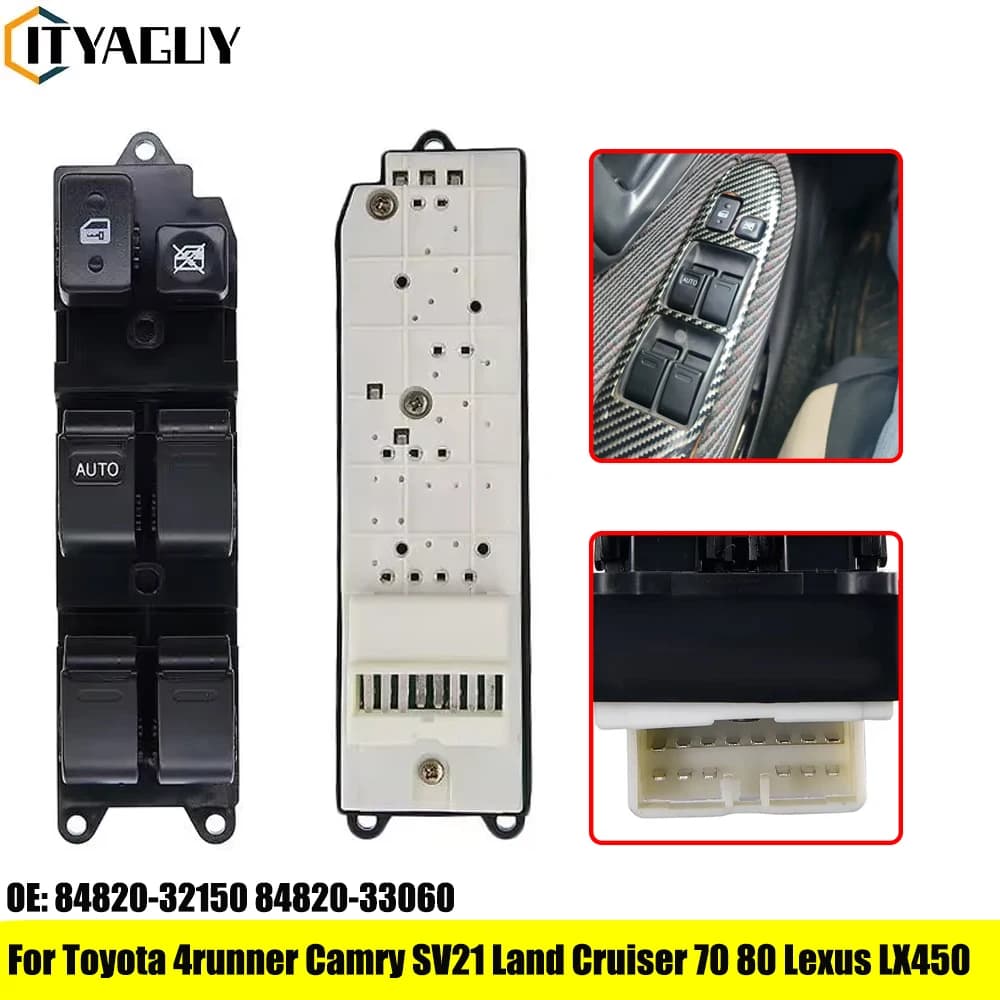 Auto Anteriore Sinistro Drive Power Master Finestra Interruttore 84820-32150 84820-33060 Per Toyota Camry SV21 Land Cruiser 70 80 per Lexus LX450