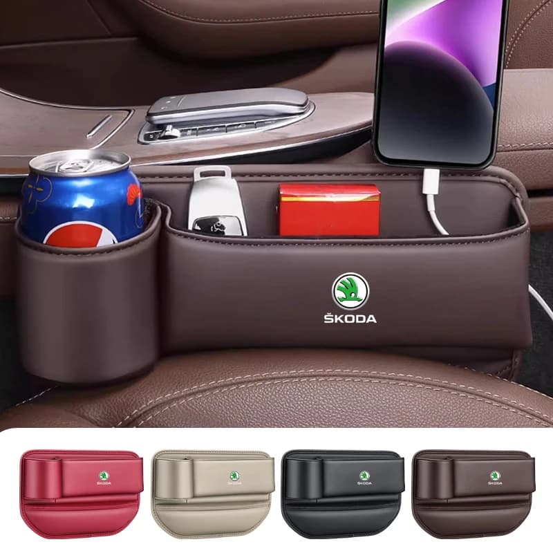 Organizzatore per Fessure del Sedile Auto, Accessori per Skoda Fabia, Kodiaq, Citigo, Octavia, Superb, Karoq, VRS, Yeti, Rapid, Scala