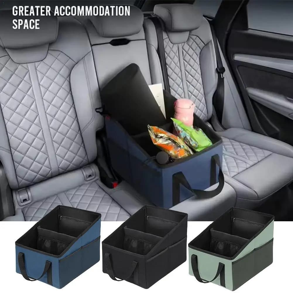 Organizer per seggiolino auto, organizer pieghevole per auto, borsa portaoggetti grande per sedile posteriore, per accessori da viaggio per camion SUV per auto