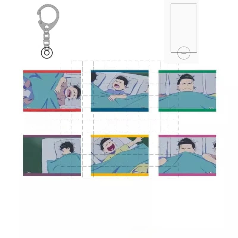 Anime Ichimatsu Karamatsu Todomatsu Choromatsu Jyushimatsu Acrylic Stand Figure Doll Game Keychain Model Plate Cosplay Toy Gift