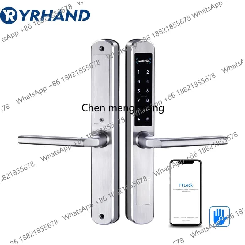 Serratura Elettronica Scorrevole Intelligente TTLock con WIFI, Bluetooth, Codice Digitale tramite App, Tastiera e Scheda RFID - Senza Chiave per Hotel/Casa