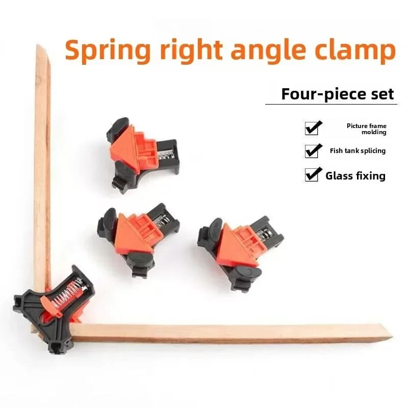 4 Pcs 90 Degree Right Angle Clamp Set Picture Frame Corner Clips Woodworking Hand Tools Fixing Clip Positioning Tool Kit High St