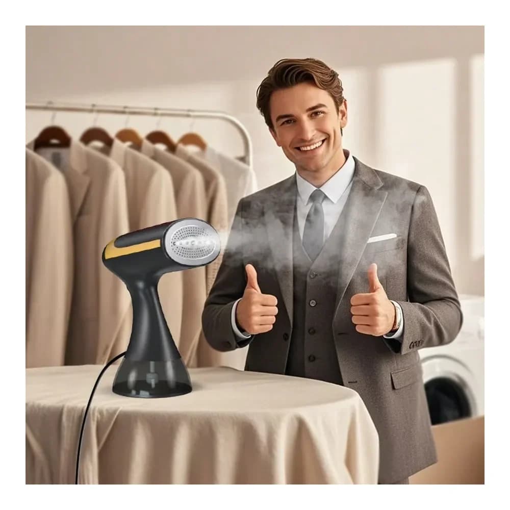 Vaporizzatore per vestiti da 1100 Watt, ferro da stiro a vapore portatile per viaggi, articoli per la cura dei vestiti, riscaldamento rapido in 20 secondi, capacità di 300 ml