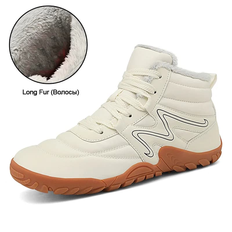 Stivali invernali da uomo Taglie forti 47 46 Stivali da neve caldi in peluche Stivaletti da uomo antiscivolo resistenti all'usura Scarpe da trekking in pelliccia Sneakers da esterno
