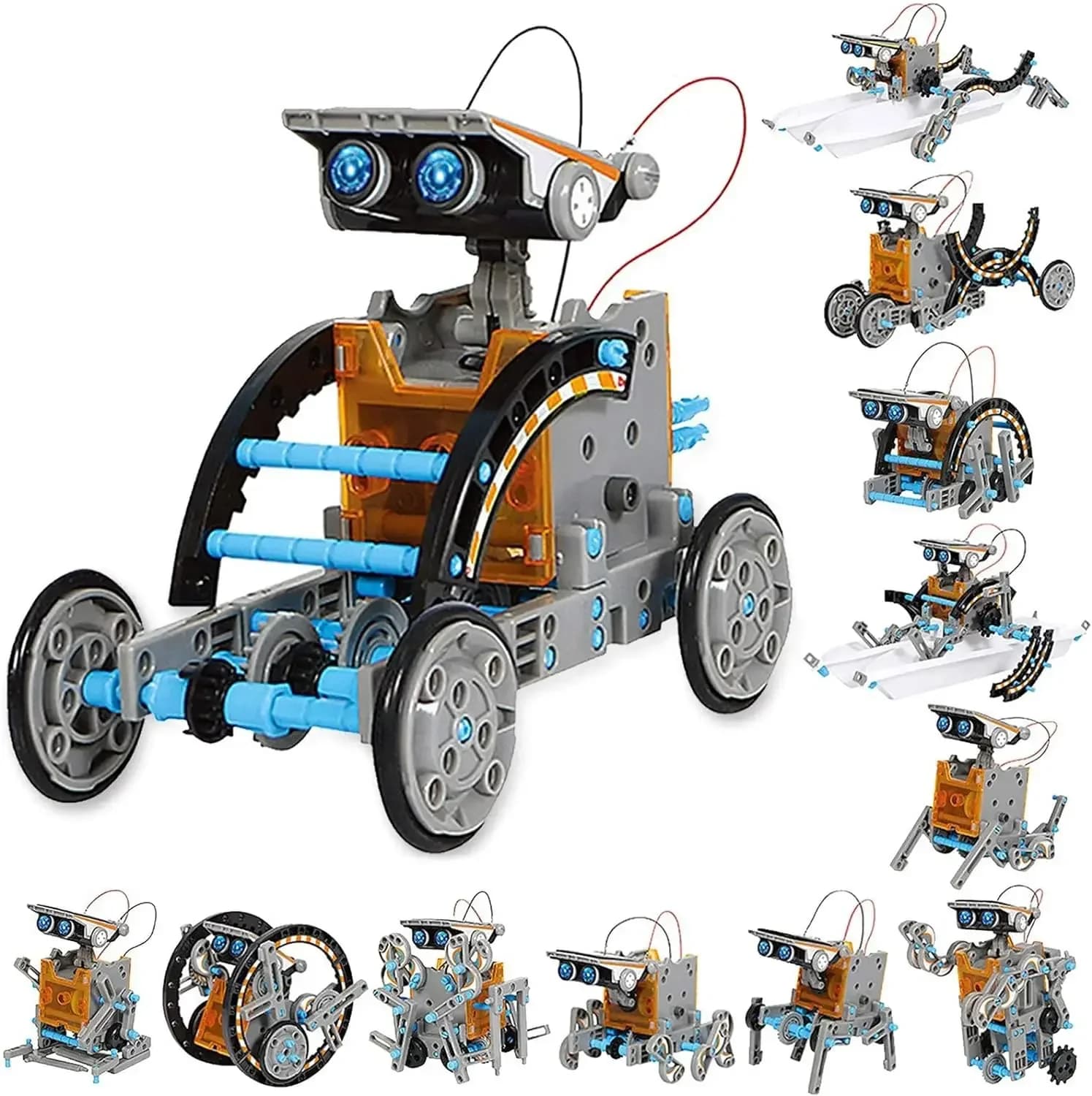 Giocattoli robot solari educativi 13 in 1 Kit di esperimenti scientifici per l'edilizia fai-da-te per bambini di età compresa tra 8 e 10 anni in età superiore, alimentato a energia solare dal sole
