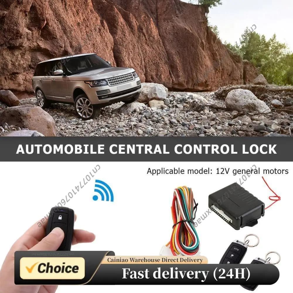Kit di Chiusura Centralizzata per Auto con Telecomando, Sistema di Allarme Senza Chiave 410/T245 per Decorazione e Accessori Auto