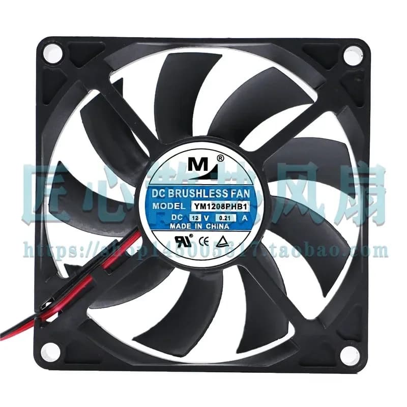 DC Fan 8CM 8015 for Chassis Power Cooling 12V 0.21A YM1208PHB1