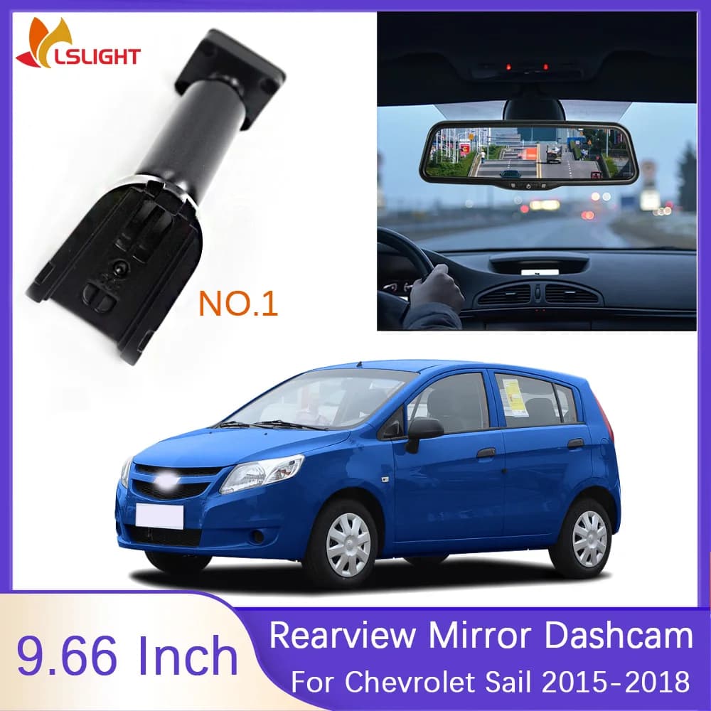 Car retrovisor mirror Monitor 9.66 inch Dashcam for Chevrolet Sail 2015-2018 1080P AHD CVBS signal support with original bracket