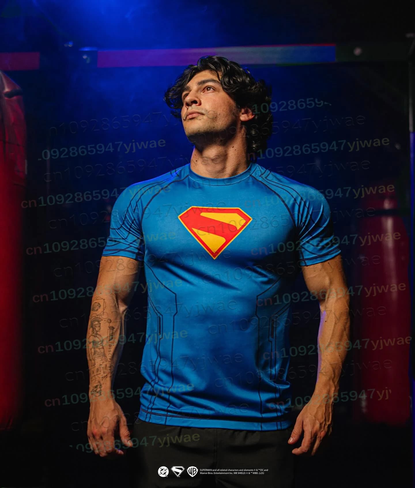 Nuova maglietta Superman in edizione limitata a maniche corte da uomo, per fitness, corsa, oversize, traspirante, ad asciugatura rapida, abbigliamento sportivo per cosplay