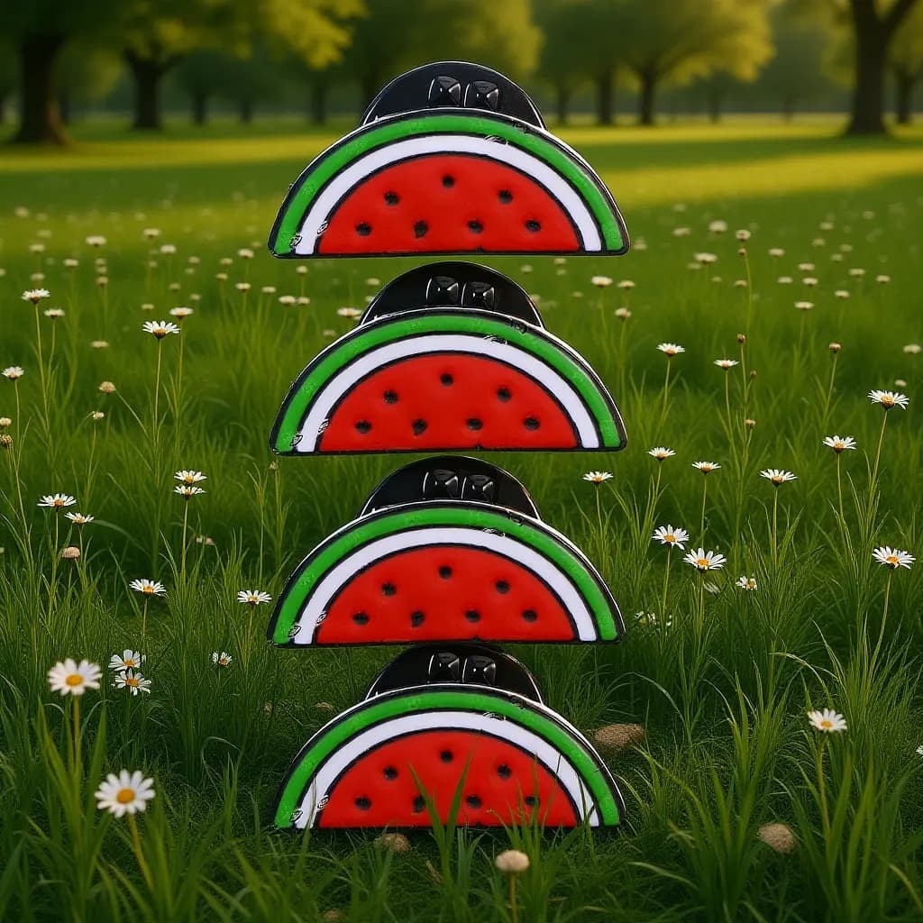 Set di 3 Spille a Forma di Anguria, Distintivi Creativi a Tema Frutta, Spille da Risvolto per Feste Estive, Accessori Moda Carini per Zaini e Abbigliamento