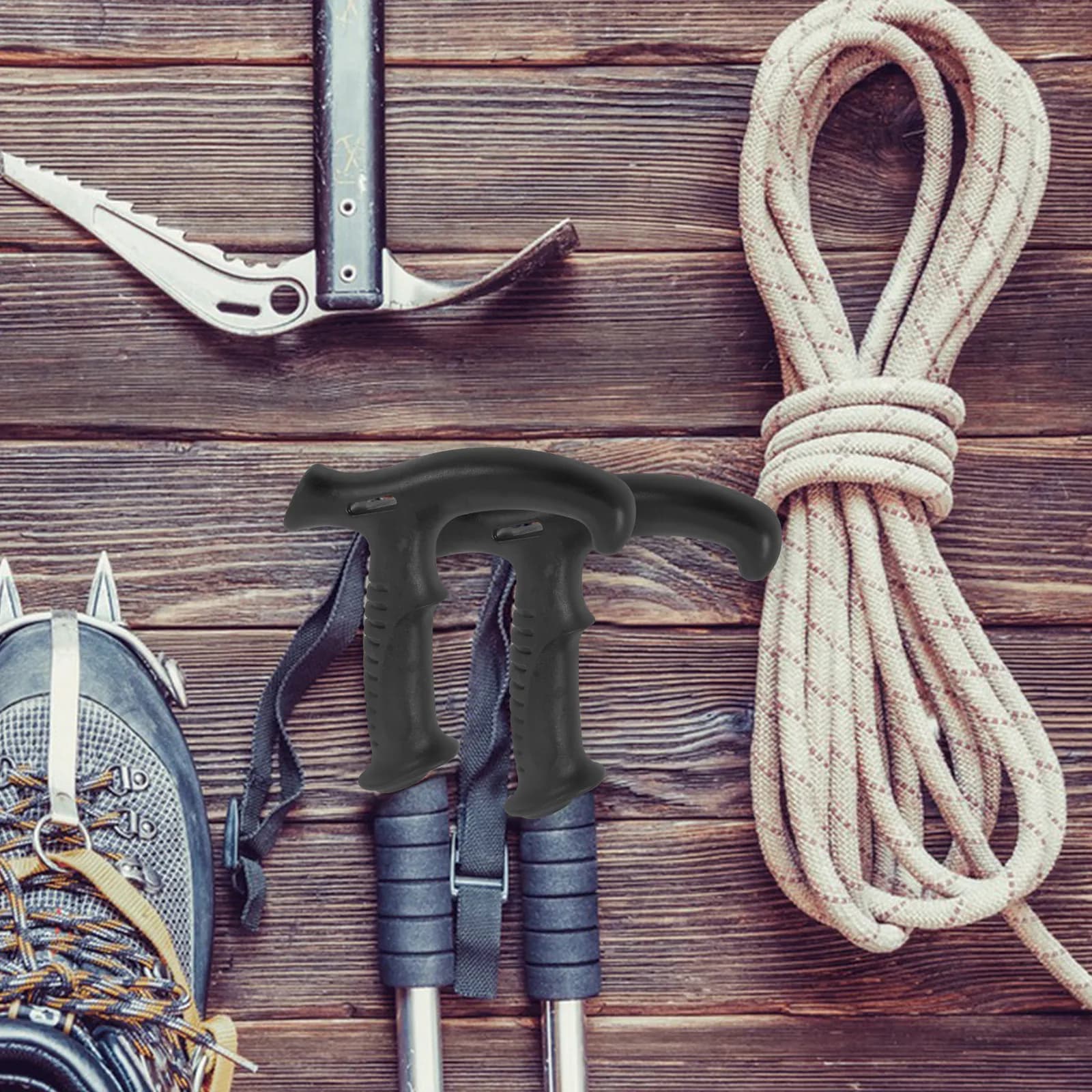 4 Pezzi Manici di Ricambio per Bastoncini da Trekking, Impugnature Ergonomiche Antiscivolo per Bastoni da Escursionismo, Accessori per Bastoni e Stampelle