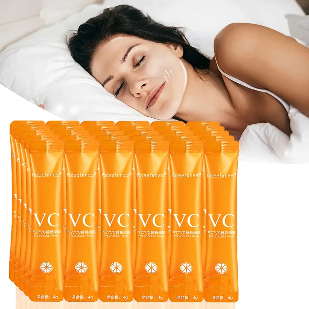 30 pcs Vitamin C Masks For Sleeping Beauty Face Hydrating Skin Rejuvenation Use And Drop Without Washing Mask For Face Care