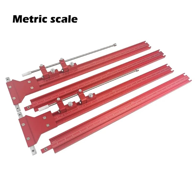 Auxiliary compatible tool for positioning and cutting for electric parallel track saw specific for wood processing