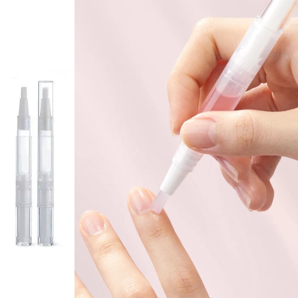 2 pcs 3 ml Empty Torsion Pen with Brush Reusable Bottle Container Cosmetic Tube Nail Polish for Artistic Nails Paint Mascara Oil