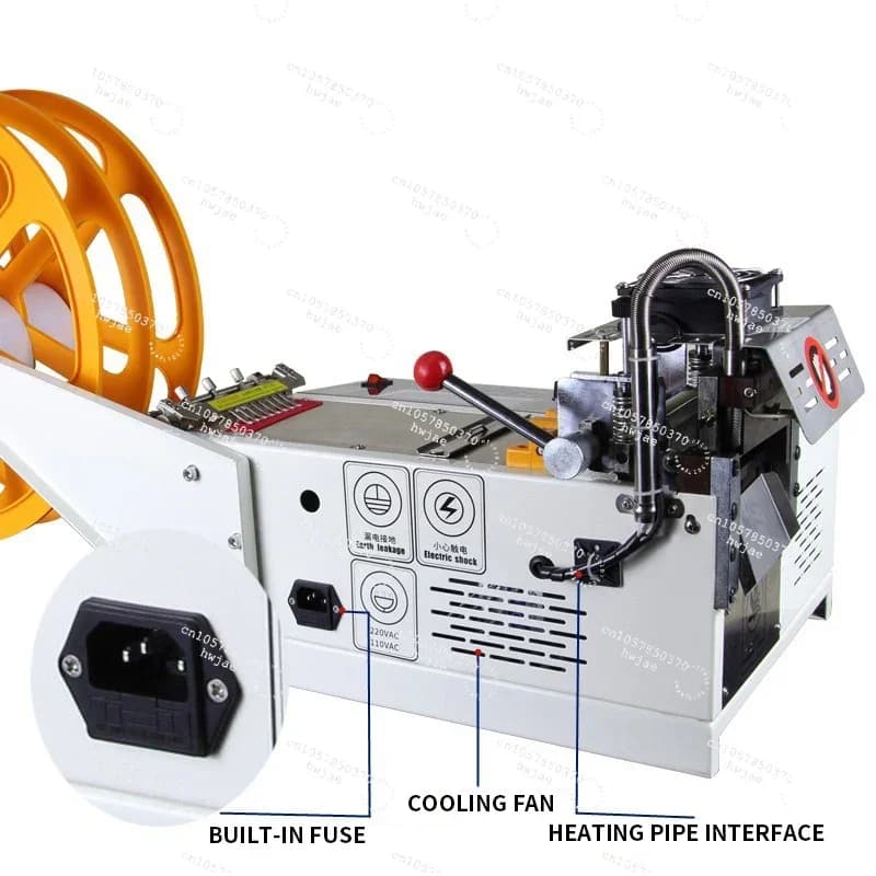 988T Automatic computerized cloth tape cutting Machine hot and cold zipper cutting Velcro automatic ribbon cutting machine