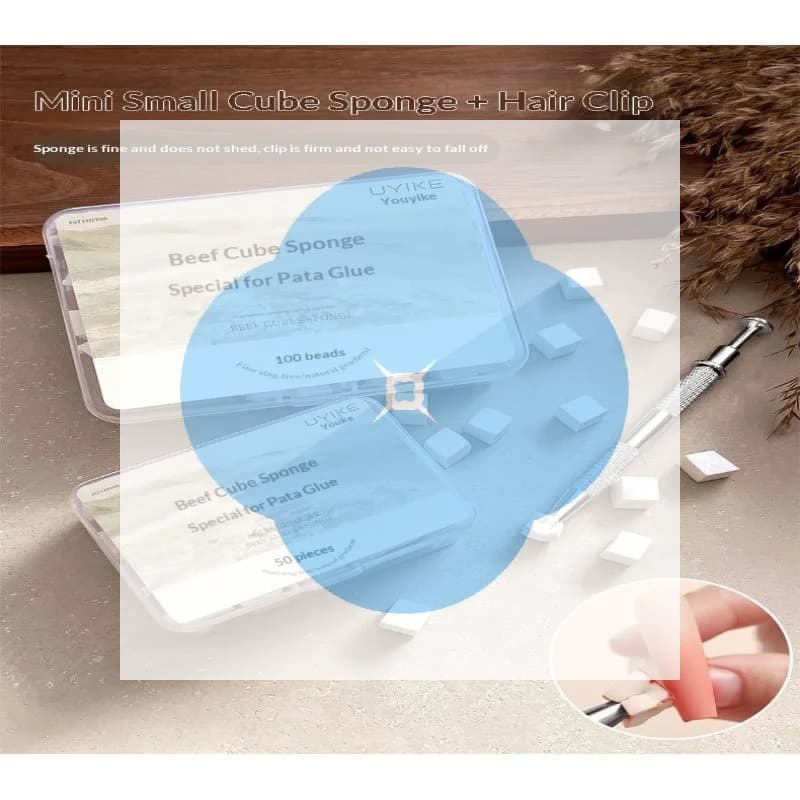 50/10Pcs Gradient Nail Sponge Grabber Nail Art Sponge Set With Grabbing Pen For DIY Nail Art Gel Polish Brush Glitter Powder