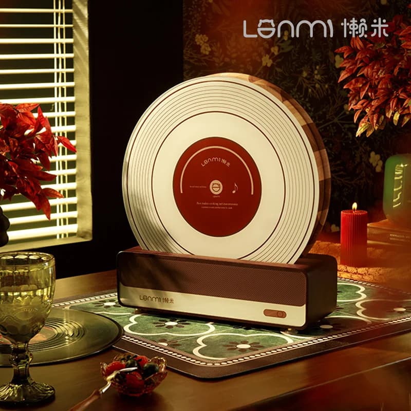 LANMI Round cutter in solid ebony wood Chessboard Double-sided cutter Kitchen set Fruit meat cutter Ideal gift
