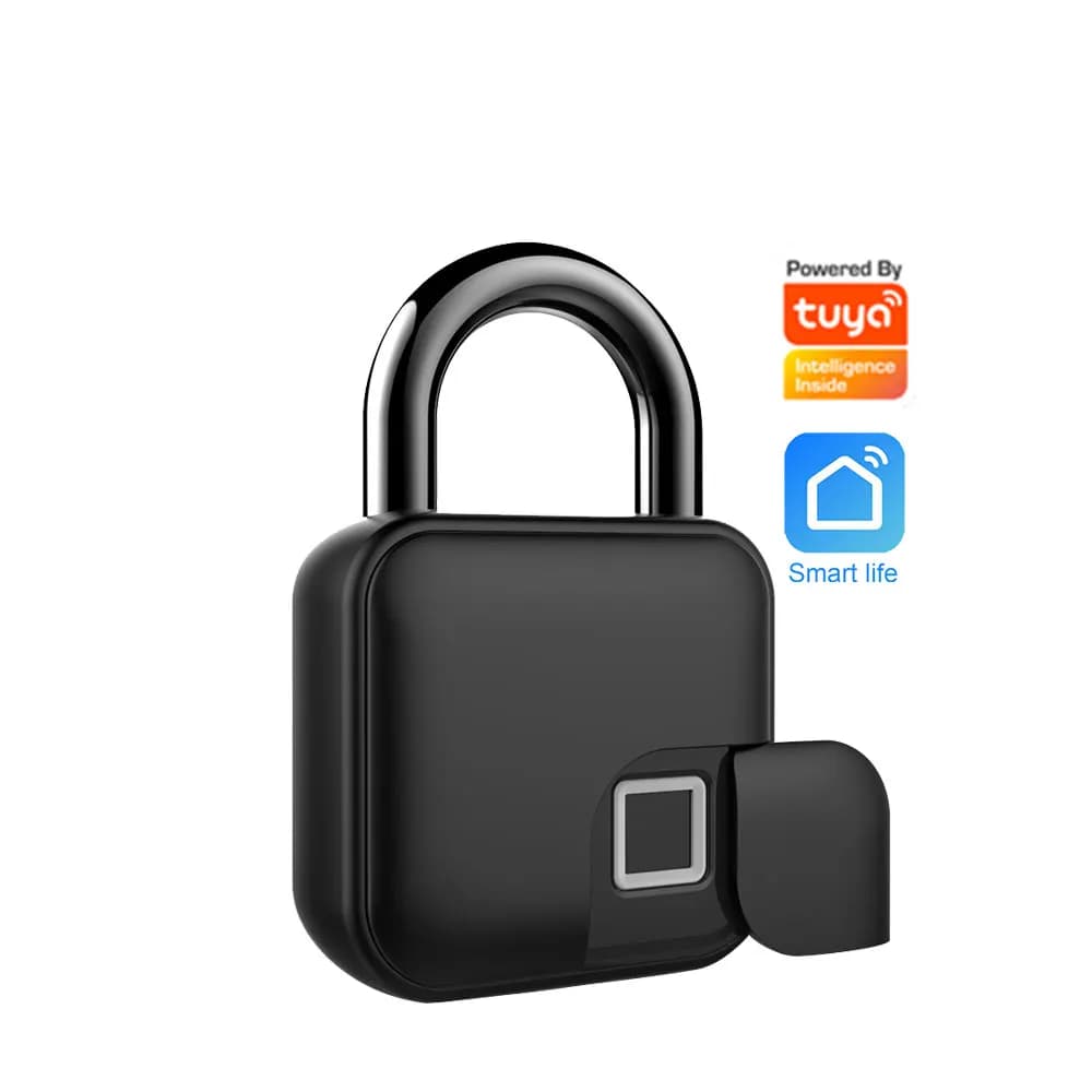 Lucchetto intelligente per impronte digitali Impermeabile IP65 Tuya Blocco intelligente quadrato senza chiave Ble Sicurezza Armadietto per bagagli Serratura a prova di polvere