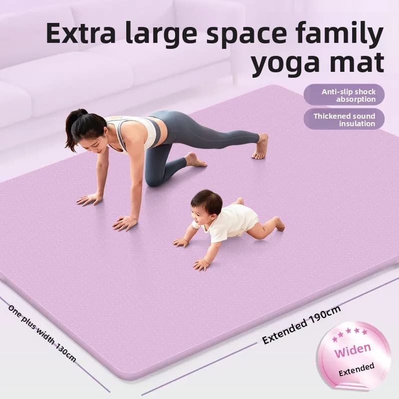 Two Person Yoga Mat Non Slip Shock Absorbent Quiet Thick Wide Large Home Use Dance Gymnastics Mat Yoga Mat Workout Mat Mat
