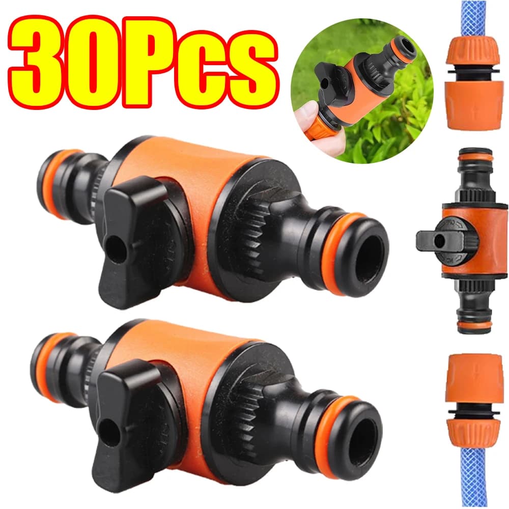 1-30 pieces garden pipe interception valve interception connectors tap valve interception tube connector garden spray system sprinklers