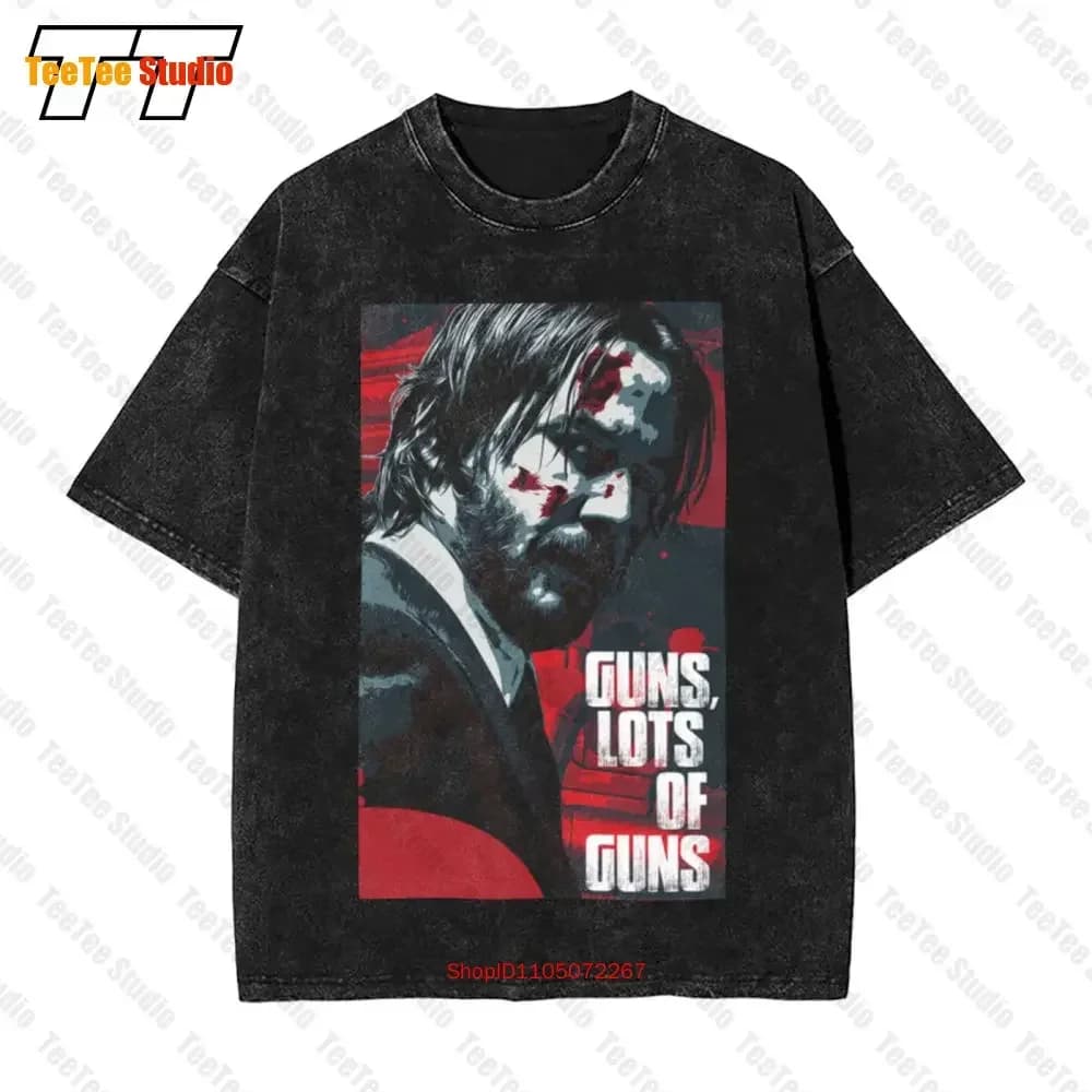 John Wick 3 Guns Lotto di Guns T-shirt vintage oversize WAY3