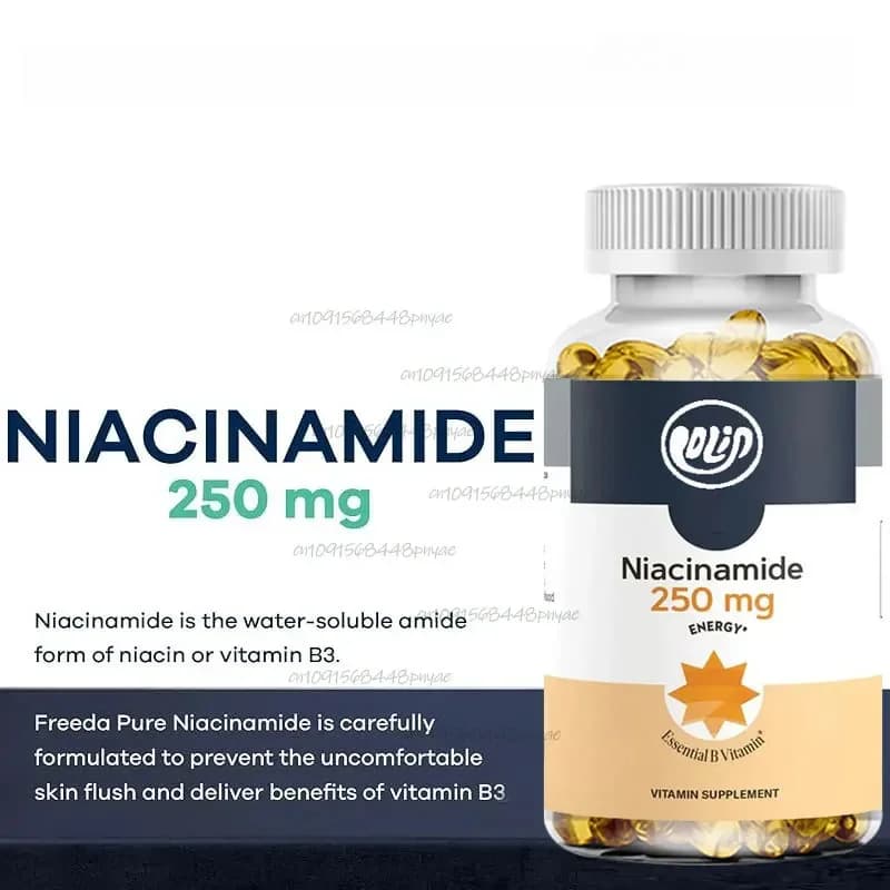 Niacinamide pura Vitamina B3 Niacinamide 250 mg Vegetarianismo Vitamina Niacinamide Integratori Migliora la bioaccumuloazione 60 capsule