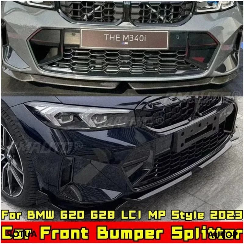 G20 G28 LCI Bumper Diffuser Glossy Black MP Style Front Bumper Protector Body Kit for BMW G20 G28 LCI 2023 Car Accessories