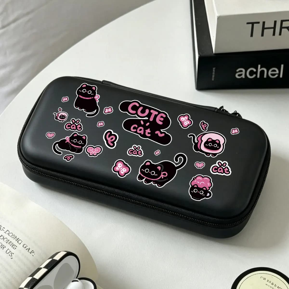 Hard Shell Protective Case Portable Travel Gaming Accessories Storage Bag for Nintendo Switch Lite/OLED With Mesh Pockets