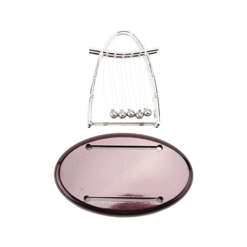 Sfera di Newton Classica, Pendolo con Sfere di Equilibrio, Decorazione Oscillante da Scrivania, Antistress, Espositore Fisico - AT30