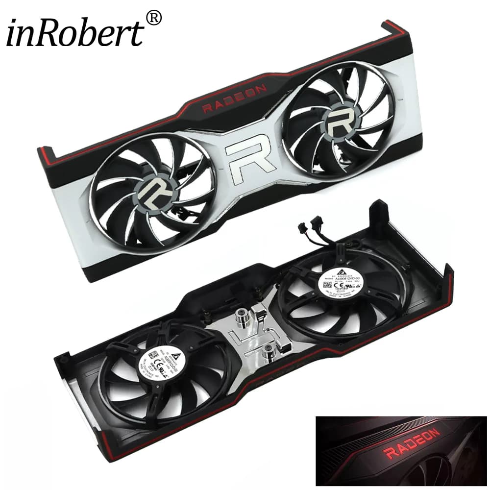 R originale ​ X6700XT AUB0812VD-00 Ventola della scheda video per AMD RADEON RX 6700 XT FE Ventola sostitutiva della scheda grafica con guscio