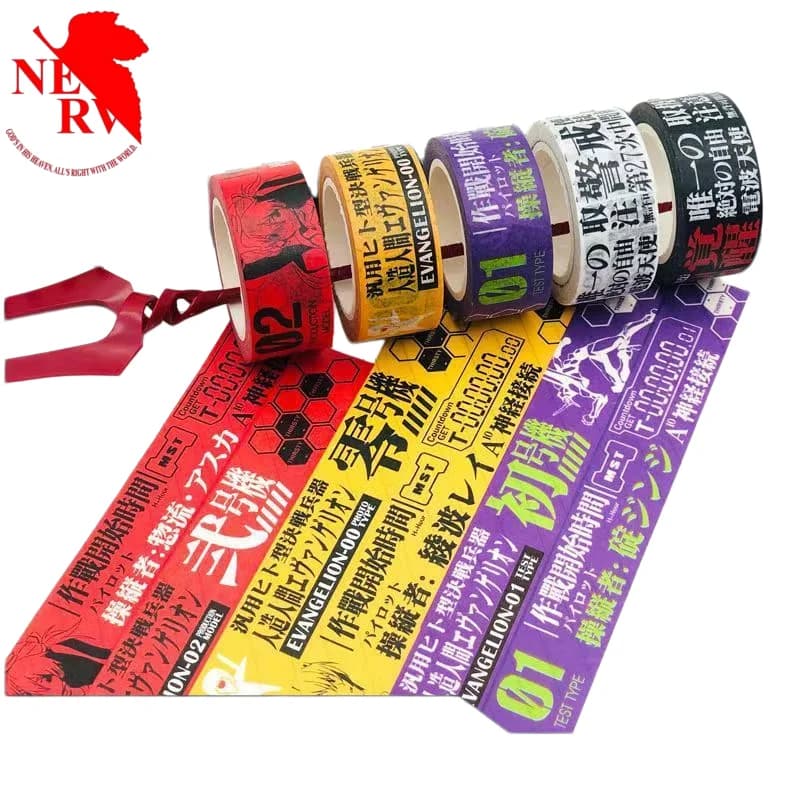 Neon Genesis Evangelion Stickers Anime Character EVA Peripherals Cartoon Handmade Tape Scrapbook Ledger Decoration Peripherals