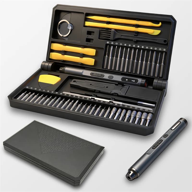 Set di Cacciaviti Elettrici di Precisione Senza Fili con Punte Magnetiche Phillips, Pinzette e Kit di Riparazione per PC e Telefoni Strumento per assemblaggio manuale