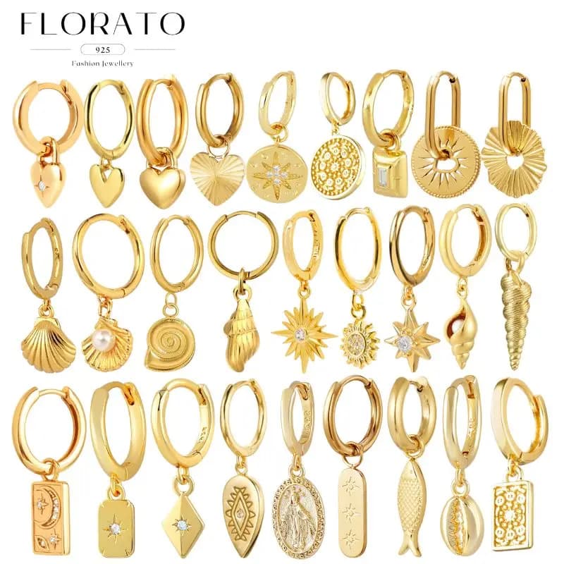 Orecchini a cerchio in argento sterling 925 con ago per l'orecchio in stile europeo e americano Pendientes quadrati rotondi Moda per le donne Regalo di compleanno