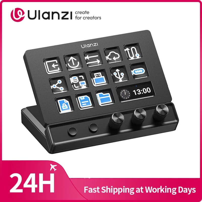 Ulanzi D200X Controller Creativo All-in-One per Studio Video/Foto, Docking Station 8-in-1 con Jack Audio e HDMI 4K