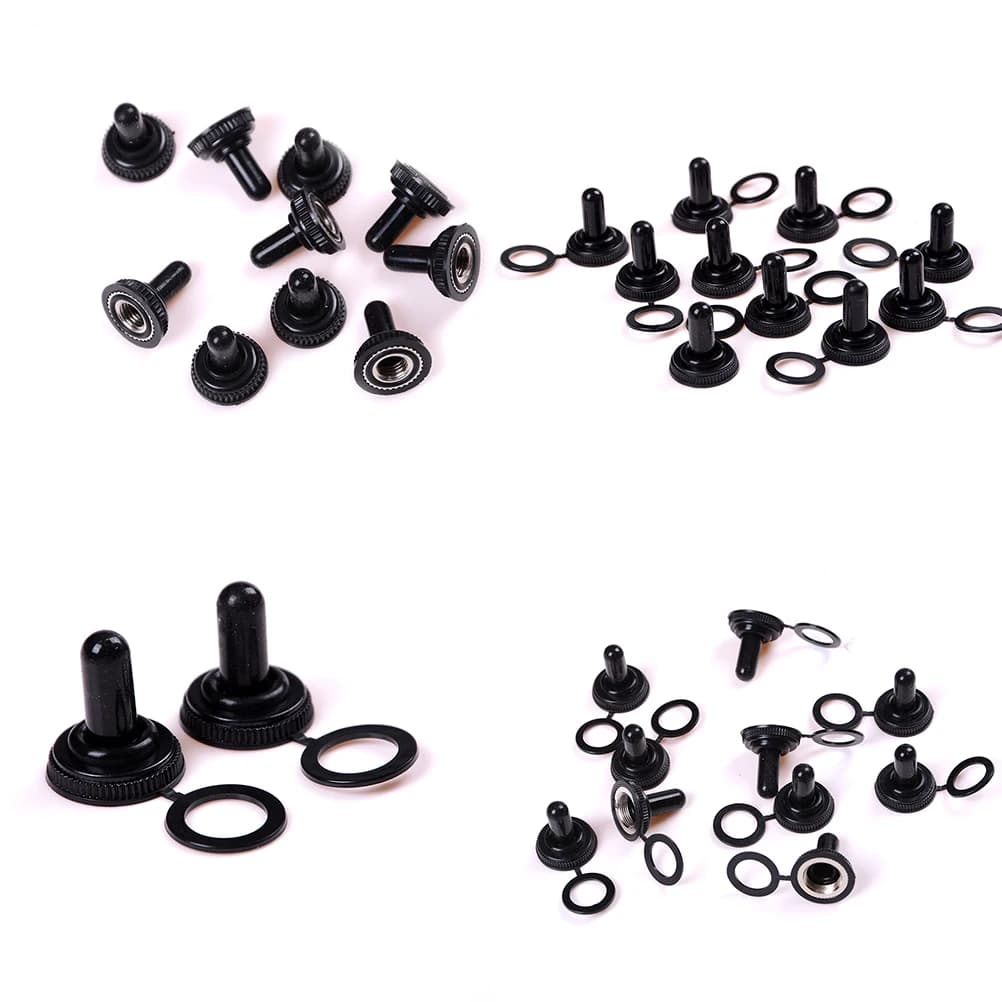 10 pcs 12 mm rubber barbeque switch knob cap waterproof boot cover electric switch protection
