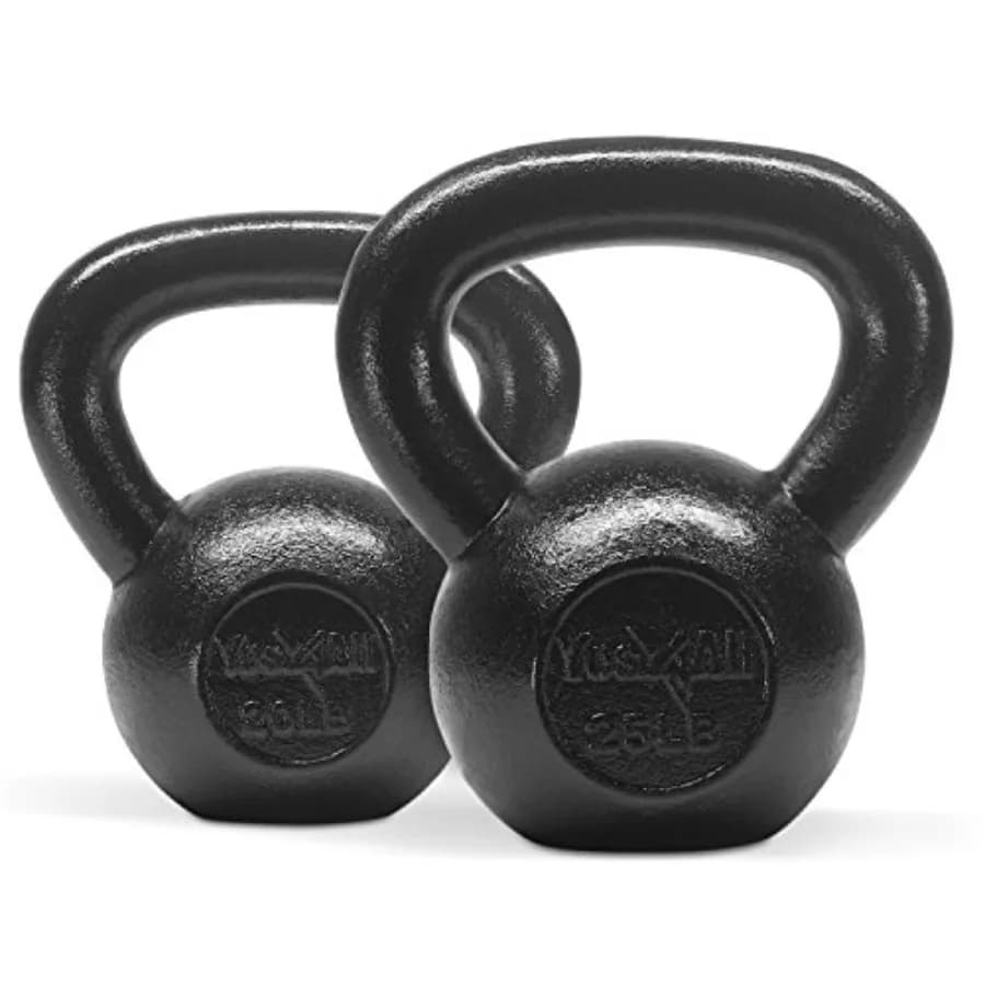 Kettlebell set 5-10-15-20-25-30 LB in Grid for Strength Training, with Handles Larches and Base Plate, Multi-Level for Beginners