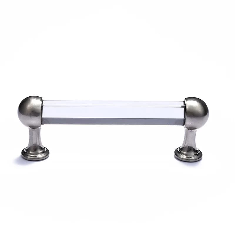 Maniglia in cristallo per porta di mobili, tirante per cassetti CC 96 mm, 128 mm